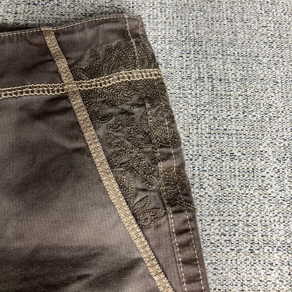 Eddie Bauer Cargo Pants Capri Women's Straight Brown Casual Relaxed Size 6 - Picture 4 of 16